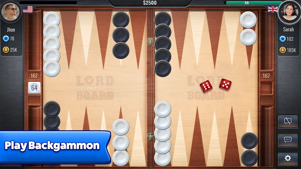 Backgammon - Lord of the Board (Бэкгаммон)  [МОД Много денег] Screenshot 1