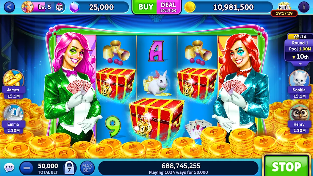 Jackpot Madness Slots Casino (Джекпотджой Слоты)  [МОД Unlimited Money] Screenshot 1