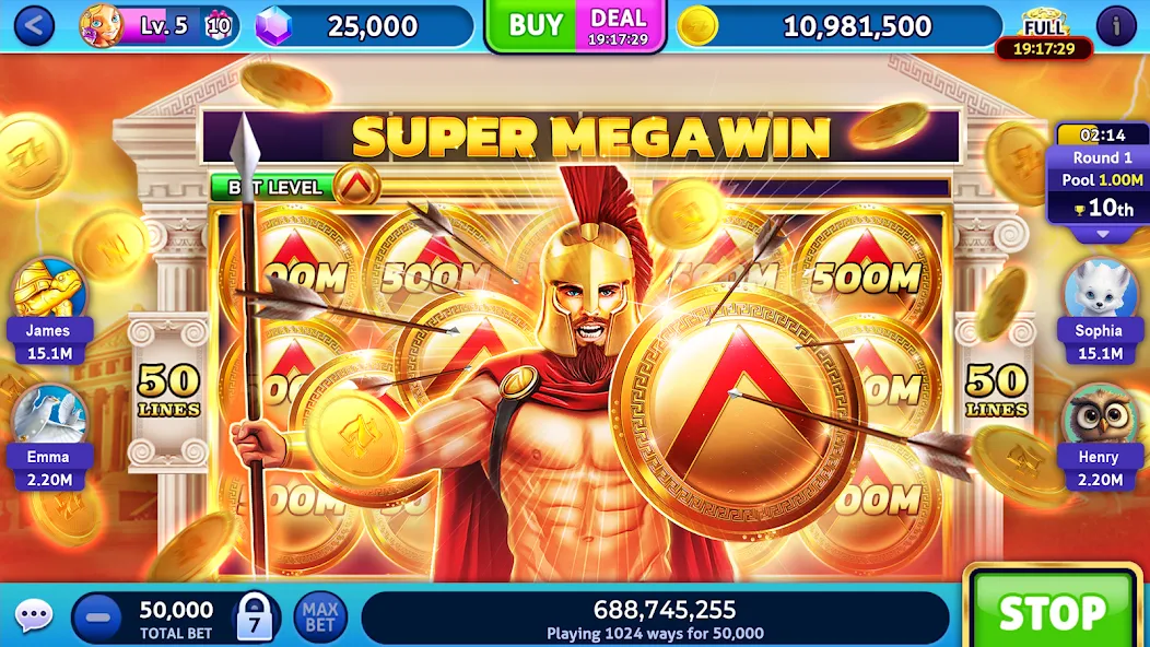 Jackpot Madness Slots Casino (Джекпотджой Слоты)  [МОД Unlimited Money] Screenshot 2