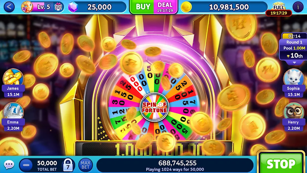 Jackpot Madness Slots Casino (Джекпотджой Слоты)  [МОД Unlimited Money] Screenshot 4