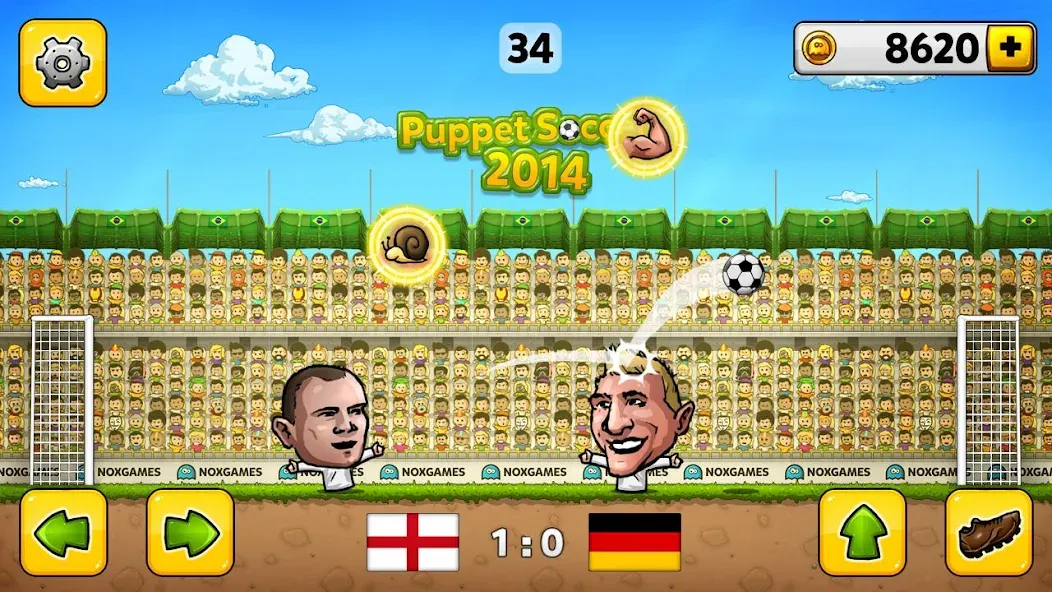 Puppet Soccer - Football  [МОД Бесконечные монеты] Screenshot 2