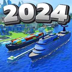 Скачать взломанную Sea Port: Cargo Boat Tycoon (Си Порт)  [МОД Бесконечные деньги] - последняя версия apk на Андроид