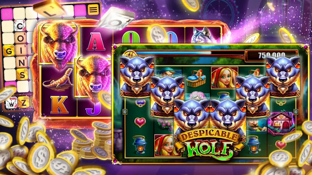 Vegas Downtown Slots & Words  [МОД Menu] Screenshot 1