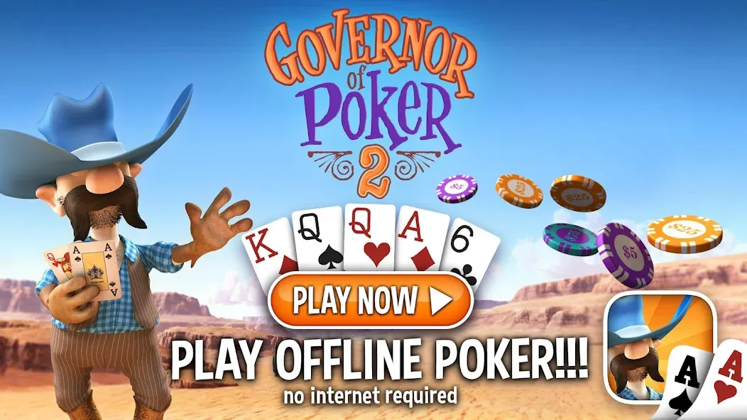 Governor of Poker 2 - Offline  [МОД Много денег] Screenshot 1