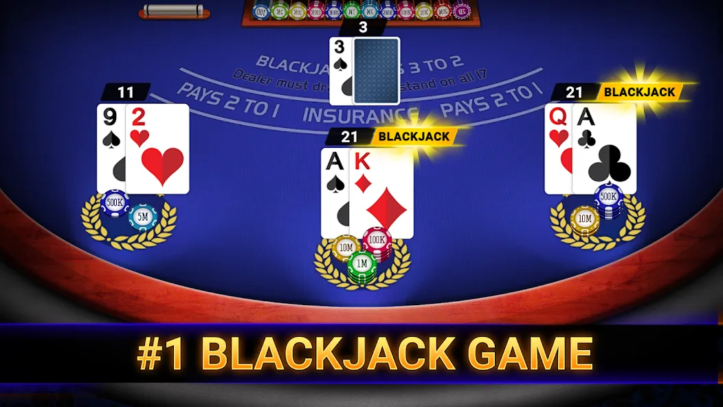 Blackjack 21: online casino (Блэкджек 21)  [МОД Menu] Screenshot 1