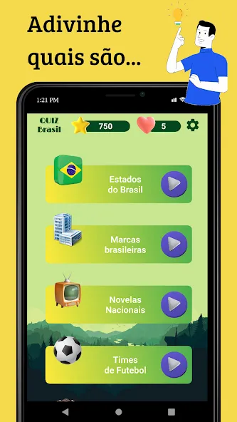 Quiz Brasil (Квиз Бразилия)  [МОД Unlocked] Screenshot 2