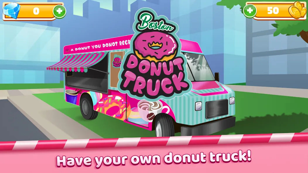 Boston Donut Truck: Food Game (Бостонский Донат Трак)  [МОД Unlimited Money] Screenshot 1