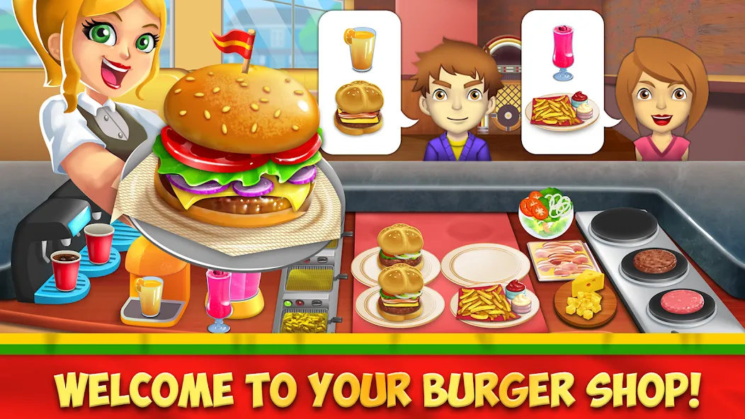 My Burger Shop 2: Food Game (Мой Бургер Шоп 2)  [МОД Бесконечные деньги] Screenshot 1