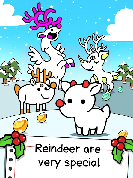 Reindeer Evolution: Idle Game (Рейндир Эволюция)  [МОД Много денег] Screenshot 5