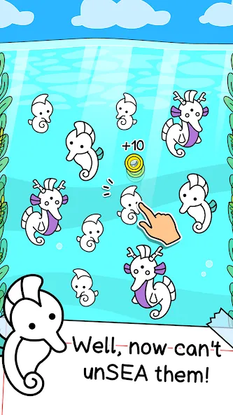 Seahorse Evolution: Sea Mutant (Сиходеволюция)  [МОД Menu] Screenshot 2