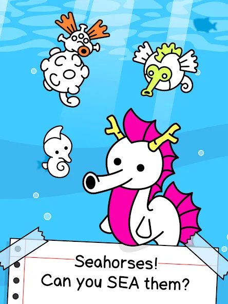 Seahorse Evolution: Sea Mutant (Сиходеволюция)  [МОД Menu] Screenshot 5