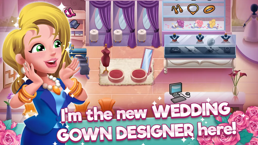 Wedding Salon Dash Bridal Shop (Свадебный салон Дэш Бутик невест)  [МОД Много монет] Screenshot 1