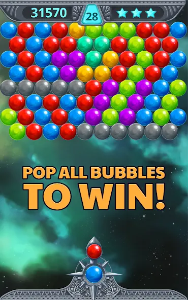 Bubble Shooter Space (Бубль шутер спейс)  [МОД Бесконечные деньги] Screenshot 4