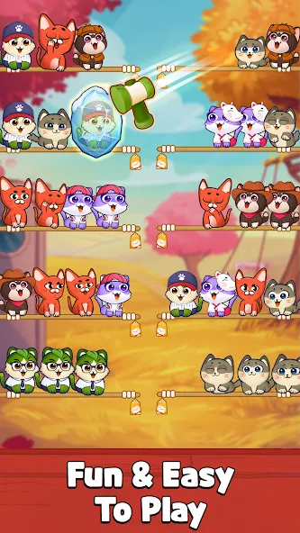 Cat Sort Puzzle: Cute Pet Game  [МОД Unlimited Money] Screenshot 4