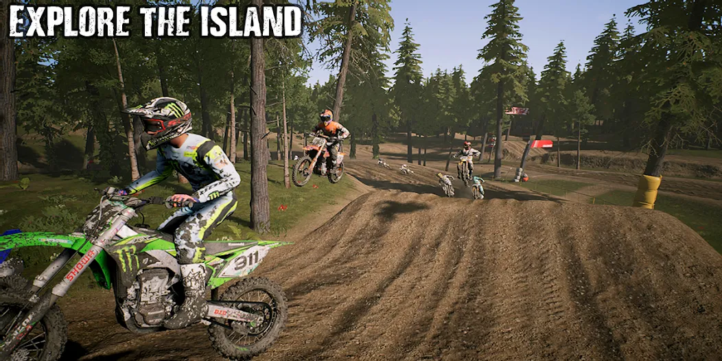 KTM MX Dirt Bikes Unleashed 3D (КТМ МХ Грязевые мотоциклы Освобожденные 3D)  [МОД Mega Pack] Screenshot 1