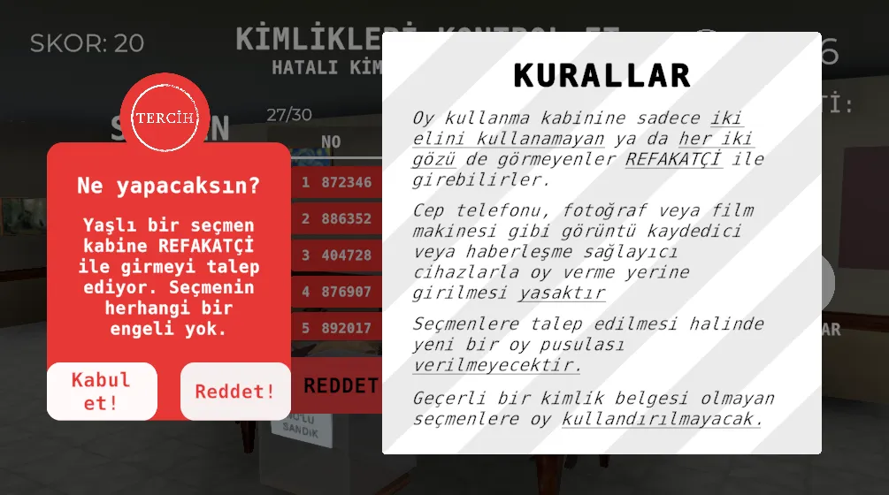 Seçim 2023 Müşahit oyunu  [МОД Много денег] Screenshot 5