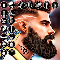 Взломанная Barber Shop Hair Cut Sim Games (Барбершоп игры на подстригание волос)  [МОД Unlocked] - стабильная версия apk на Андроид