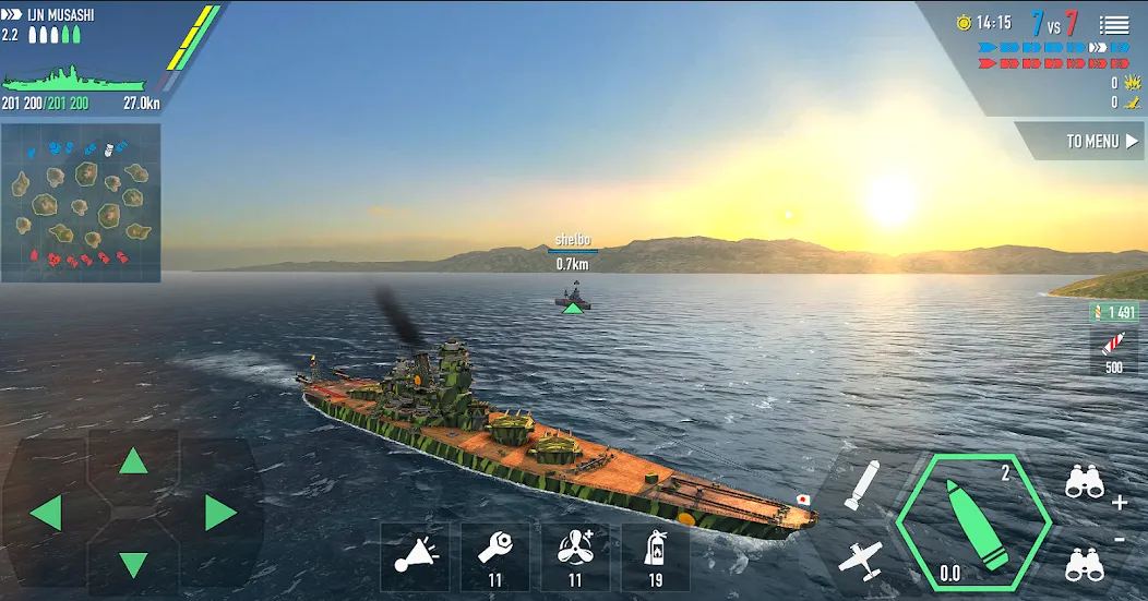 Battle of Warships: Online (Баттл оф Уоршипс)  [МОД Mega Pack] Screenshot 3