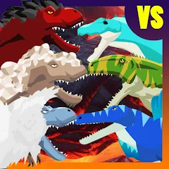 Взломанная T-Rex Fights More Dinosaurs  [МОД Menu] - полная версия apk на Андроид