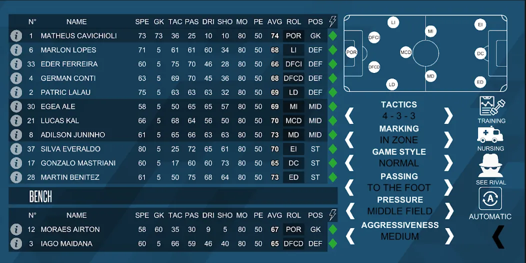 Mobile Football Manager (Мобильный футбольный менеджер)  [МОД Menu] Screenshot 2