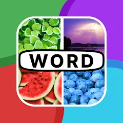 Скачать взломанную 4 Pics 1 Word: Guessing Games  [МОД Unlocked] - полная версия apk на Андроид