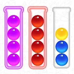 Взломанная Ball Sort - Color Puzzle Game (Болл Сорт)  [МОД Много монет] - полная версия apk на Андроид