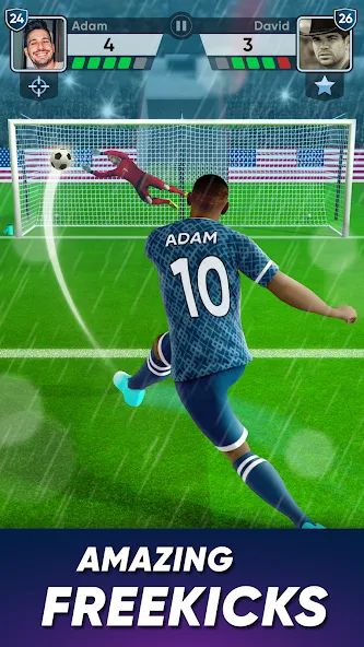 SOCCER Kicks - Stars Strike 24 (ФУТБОЛ Киксы)  [МОД Бесконечные деньги] Screenshot 2