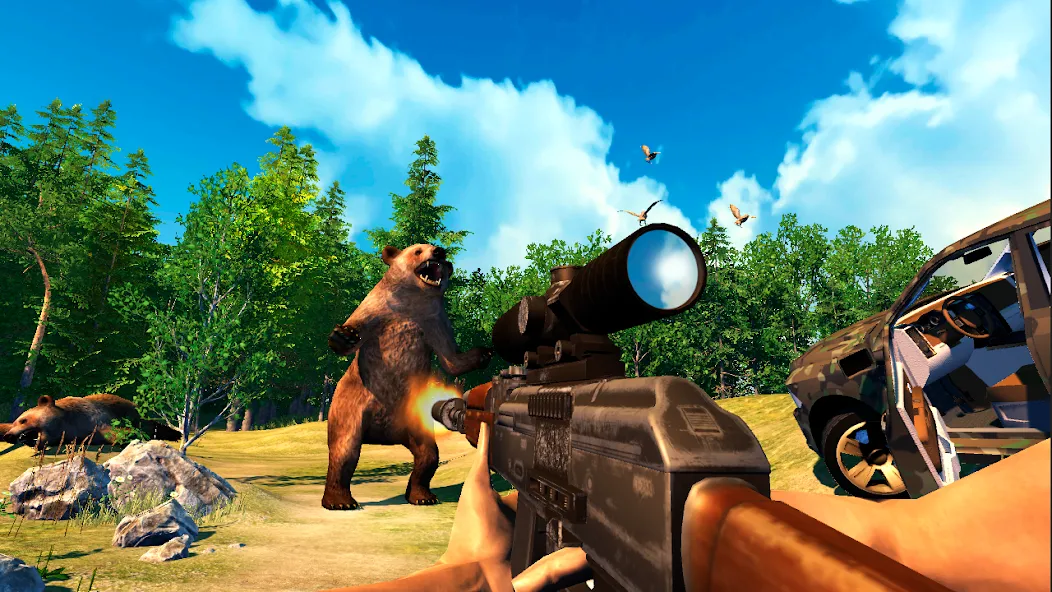 Hunting Simulator 4x4  [МОД Бесконечные монеты] Screenshot 2