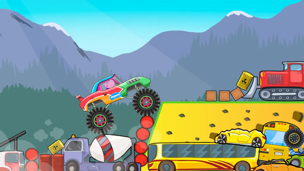 Kids Monster Truck Racing Game  [МОД Меню] Screenshot 2