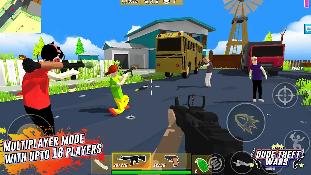 Dude Theft Wars Shooting Games (Дуд Тефт Варс)  [МОД Unlocked] Screenshot 2