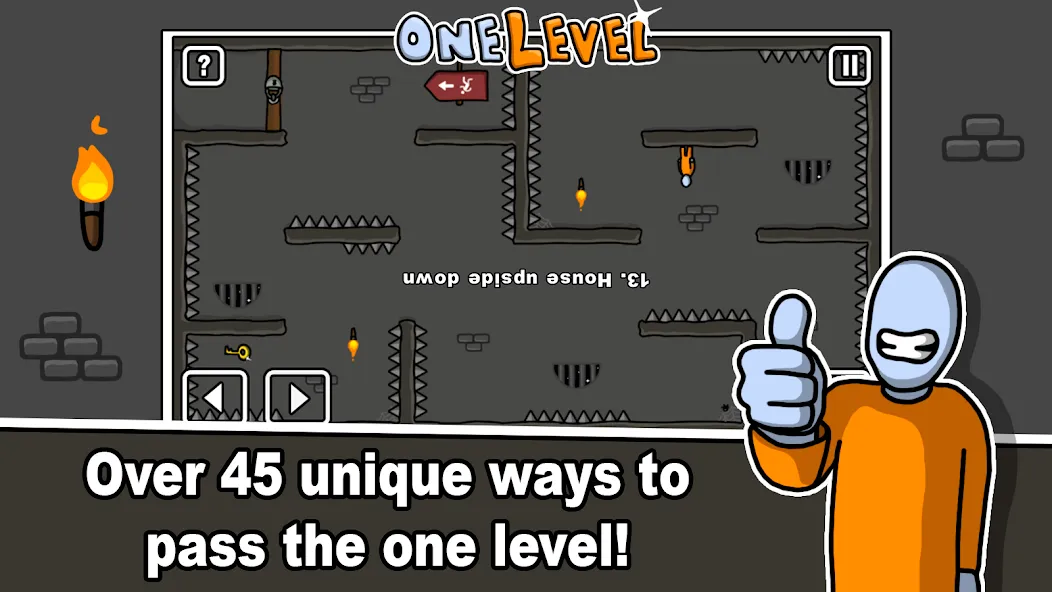 One Level: Stickman Jailbreak (Уан Левел)  [МОД Бесконечные монеты] Screenshot 2