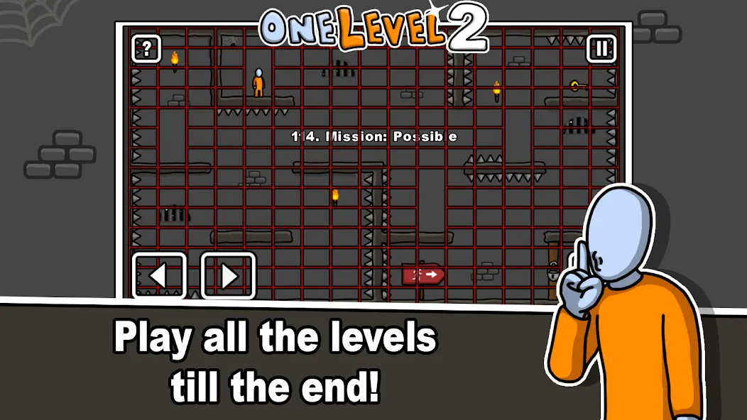 One Level 2 Stickman Jailbreak (Уан Левел 2)  [МОД Бесконечные монеты] Screenshot 4