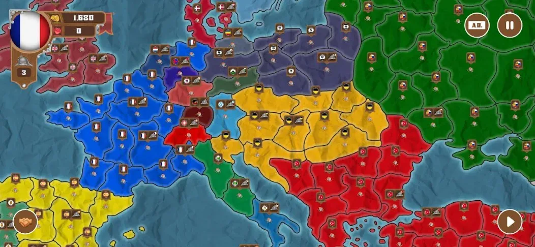 World conquest: Europe 1812 (Всемирное завоевание)  [МОД Много монет] Screenshot 3