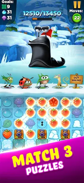 Best Fiends - Match 3 Puzzles (Бест Фиендс)  [МОД Бесконечные монеты] Screenshot 3