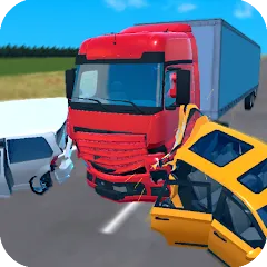 Взломанная Truck Crash Simulator Accident (Симулятор ДТП с грузовиком)  [МОД Unlimited Money] - последняя версия apk на Андроид