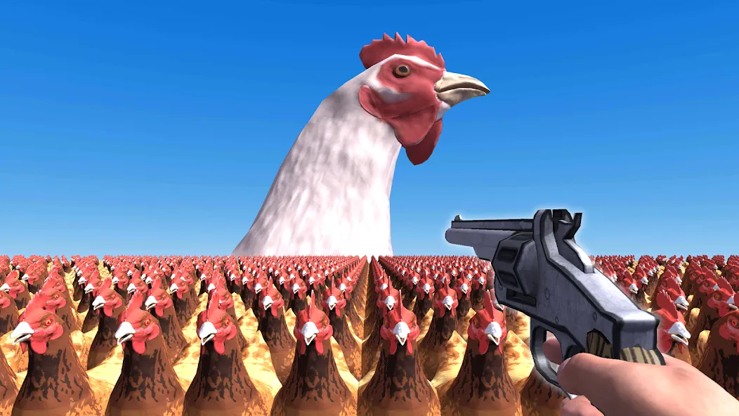 Cluck Shot: Chicken War FPS (Клак Шот)  [МОД Бесконечные монеты] Screenshot 1