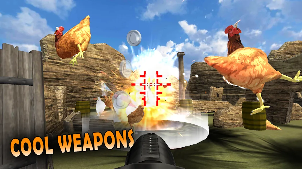 Cluck Shot: Chicken War FPS (Клак Шот)  [МОД Бесконечные монеты] Screenshot 4