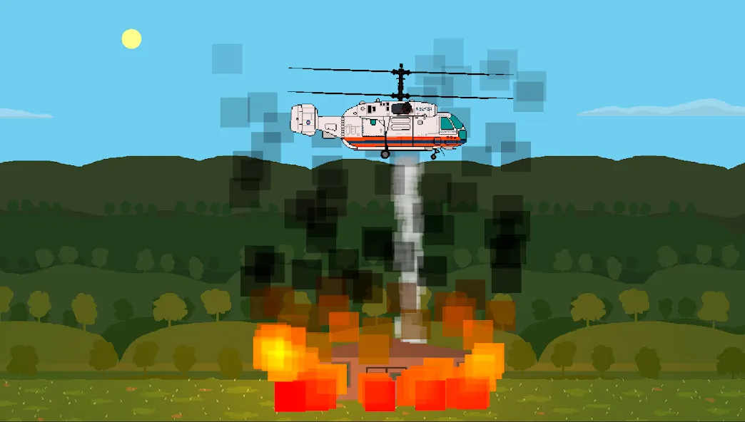 Pixel Helicopter Simulator (Пиксельный симулятор вертолета)  [МОД Unlimited Money] Screenshot 2