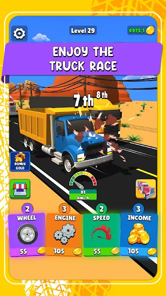 Idle Truck Racing : Cybertruck (Айдл Трак Рейсинг)  [МОД Все открыто] Screenshot 1