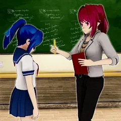 Взломанная Anime Girl School Teacher 3D  [МОД Много денег] - полная версия apk на Андроид