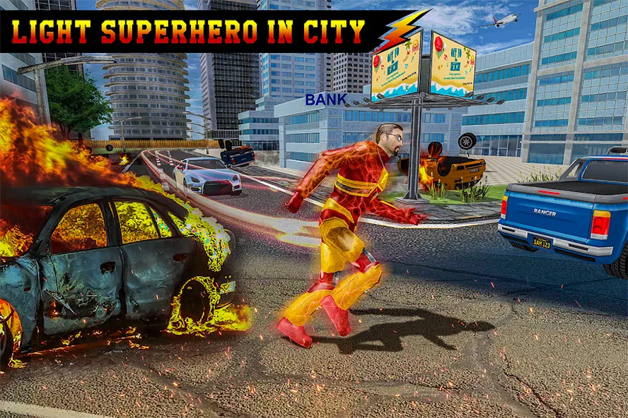 Light Superhero Speed Hero  [МОД Много монет] Screenshot 3