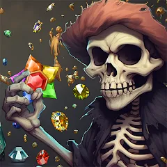 Взломанная Jewels Ghost Ship: jewel games (Джуэлз Гост Шип)  [МОД Бесконечные монеты] - полная версия apk на Андроид