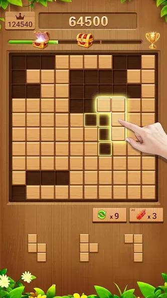 Wood Block Puzzle Addictive  [МОД Menu] Screenshot 4