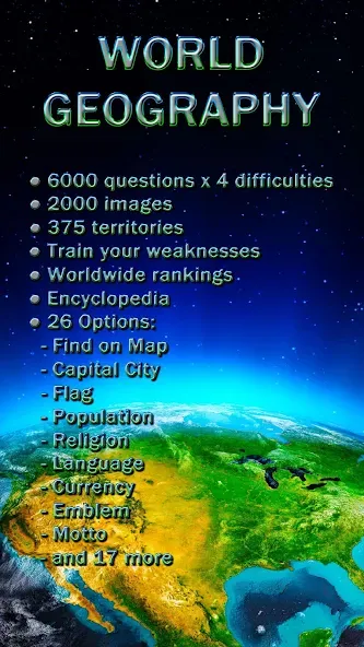 World Geography - Quiz Game  [МОД Бесконечные деньги] Screenshot 1