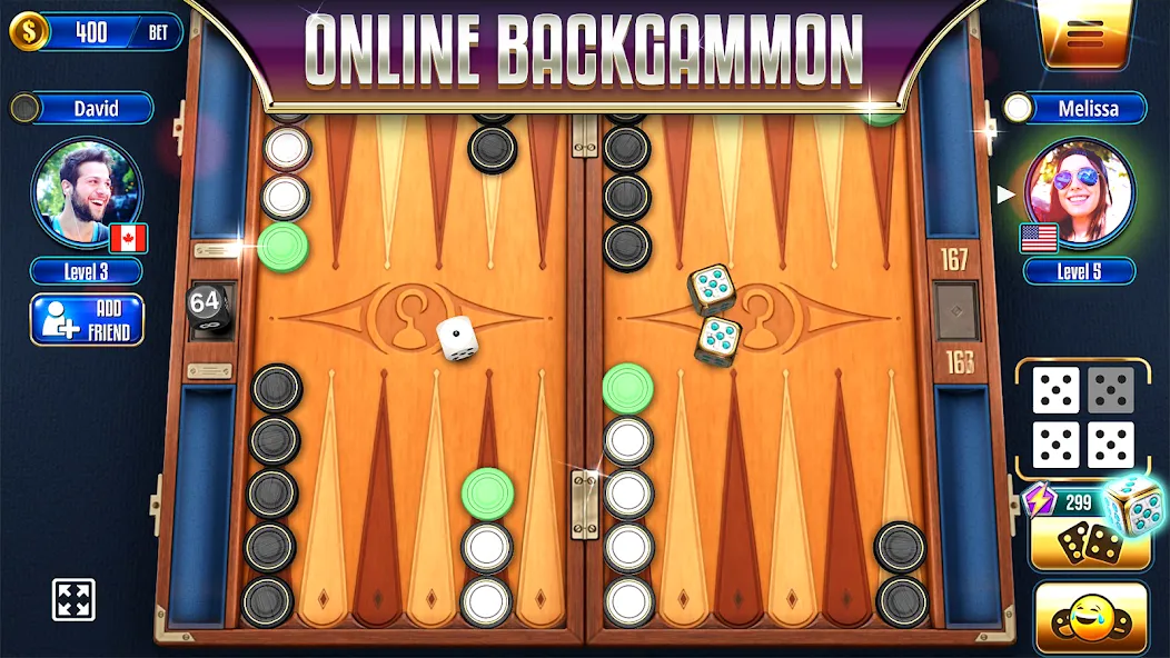 Backgammon Legends Online  [МОД Mega Pack] Screenshot 1