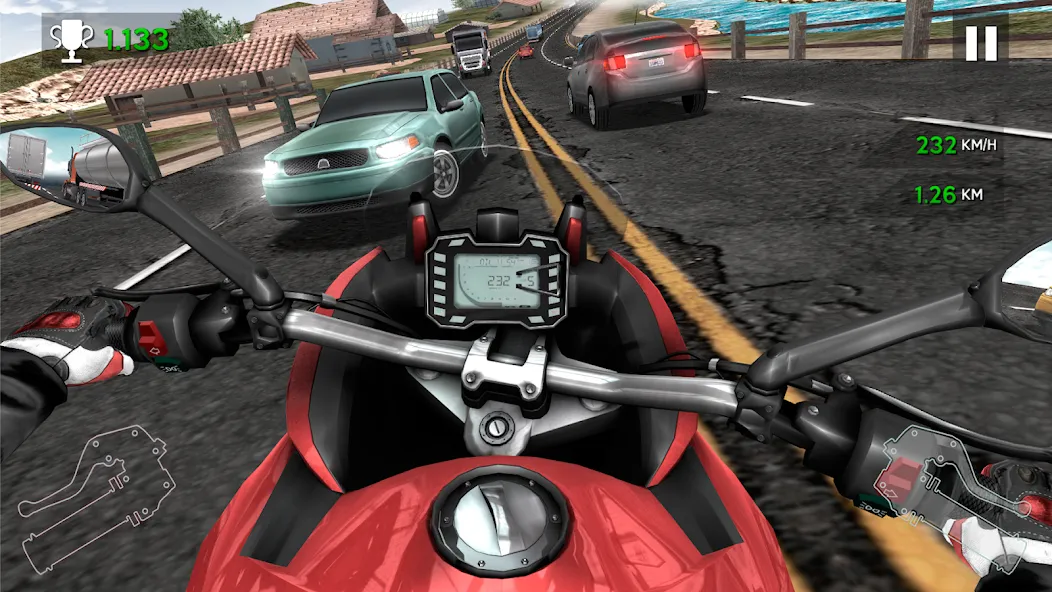 Moto Rider In Traffic (Мото Райдер в Трафике)  [МОД Mega Pack] Screenshot 5