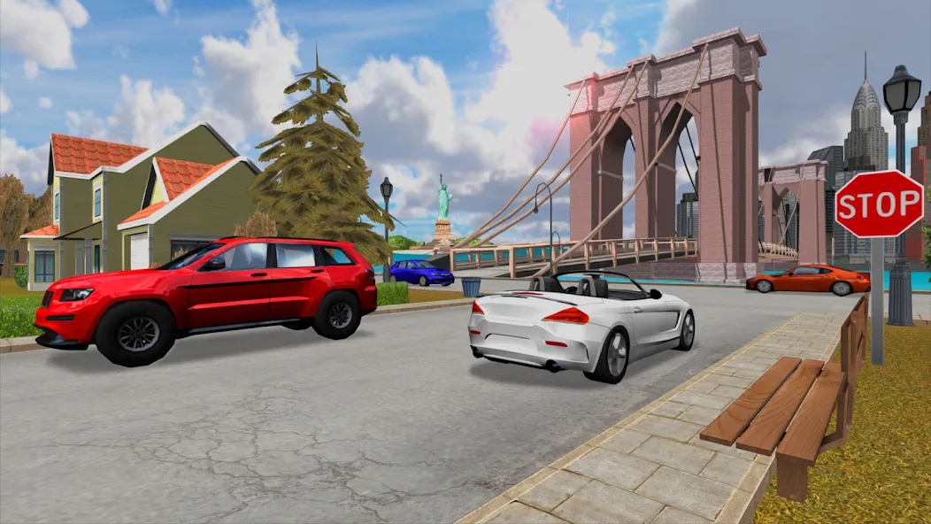 Car Driving Simulator: NY (Симулятор вождения автомобиля)  [МОД Menu] Screenshot 5