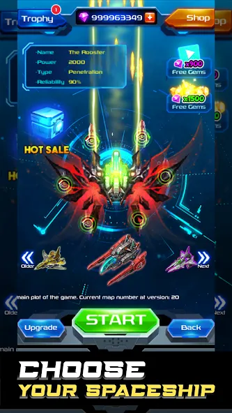 Galaxy Attack: Space Shooter (Гэлэкси Аттак)  [МОД Все открыто] Screenshot 2