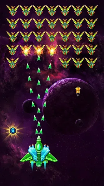 Galaxy Attack: Shooting Game (Гэлэкси Аттак)  [МОД Бесконечные монеты] Screenshot 1