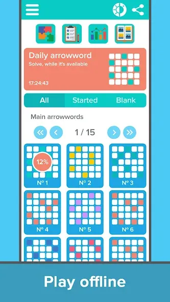 Crossword: Arrowword puzzles  [МОД Unlocked] Screenshot 3